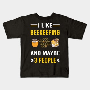 3 People Beekeeping Beekeeper Apiculture Kids T-Shirt